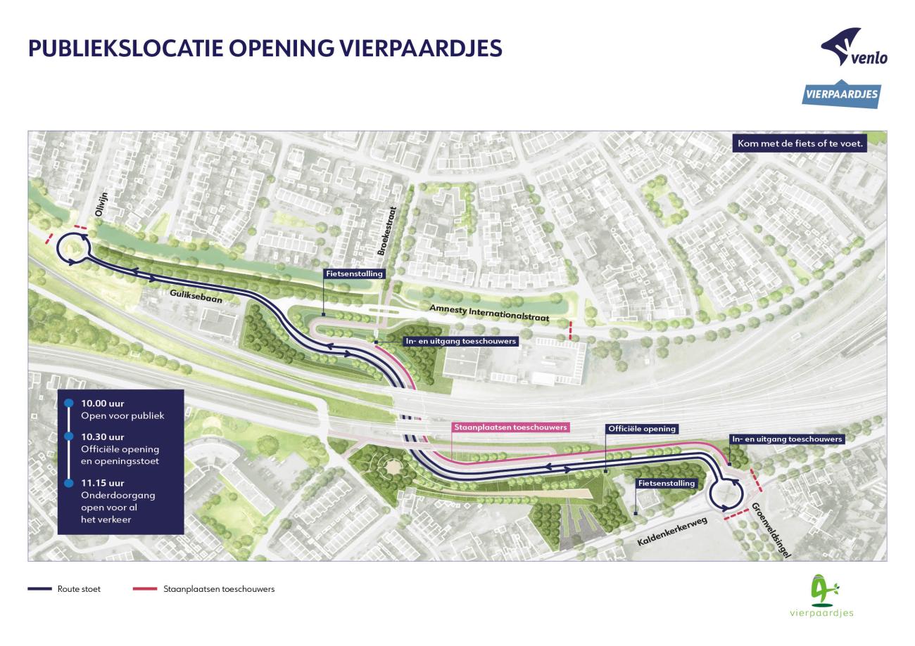 Plattegrond toeschouwers opening Vierpaardjes