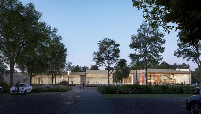 Wisselslag nieuwbouw - gebouw en entreeplein