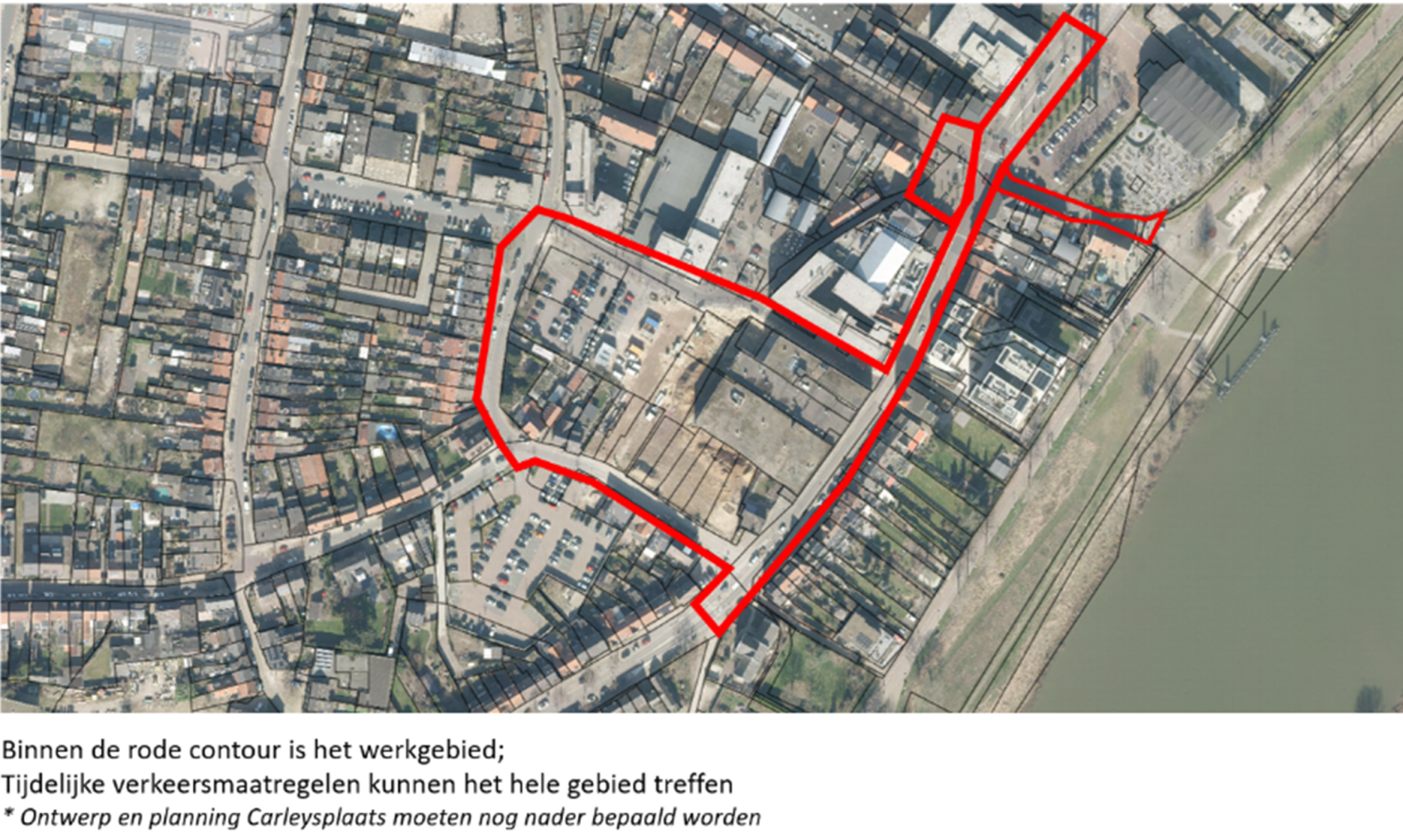 Plattegrond herinrichting centrum Blerick