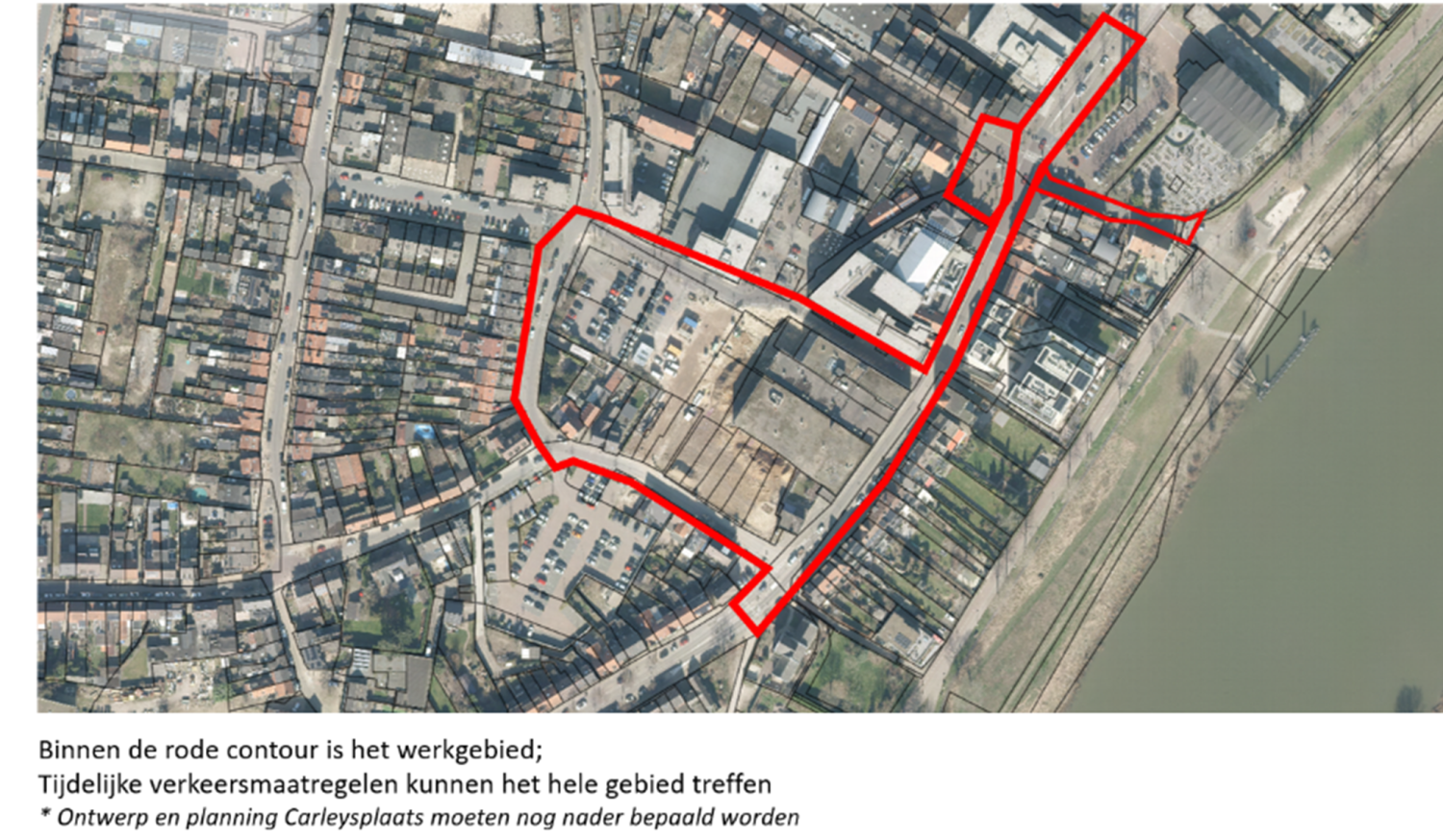 Plattegrond herinrichting centrum Blerick